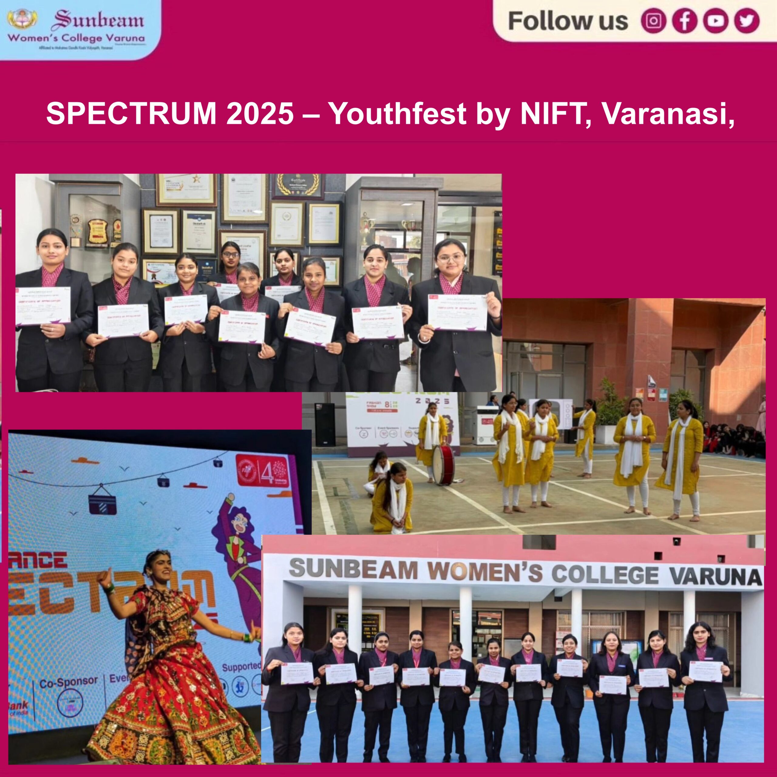 Cultural and sports achievement — Sunbeam Women's College Varuna